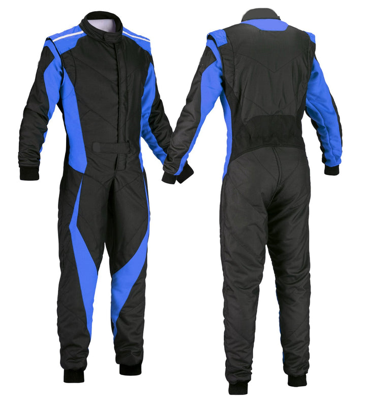 Go Kart Racing Suit Black & Blue SpeedX Gear