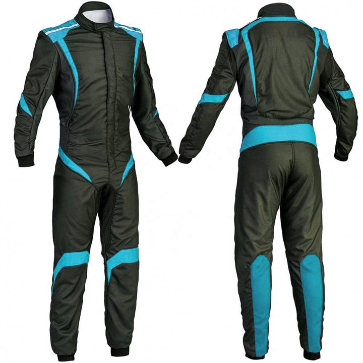 Black & Blue Go Kart Racing Suit SpeedX Gear