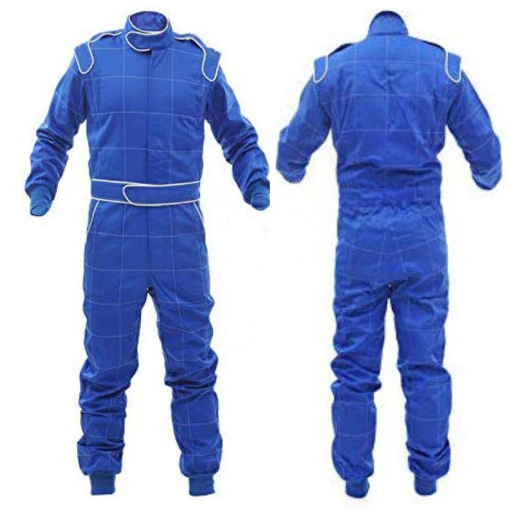 Blue Go Kart Racing Suit SpeedX Gear