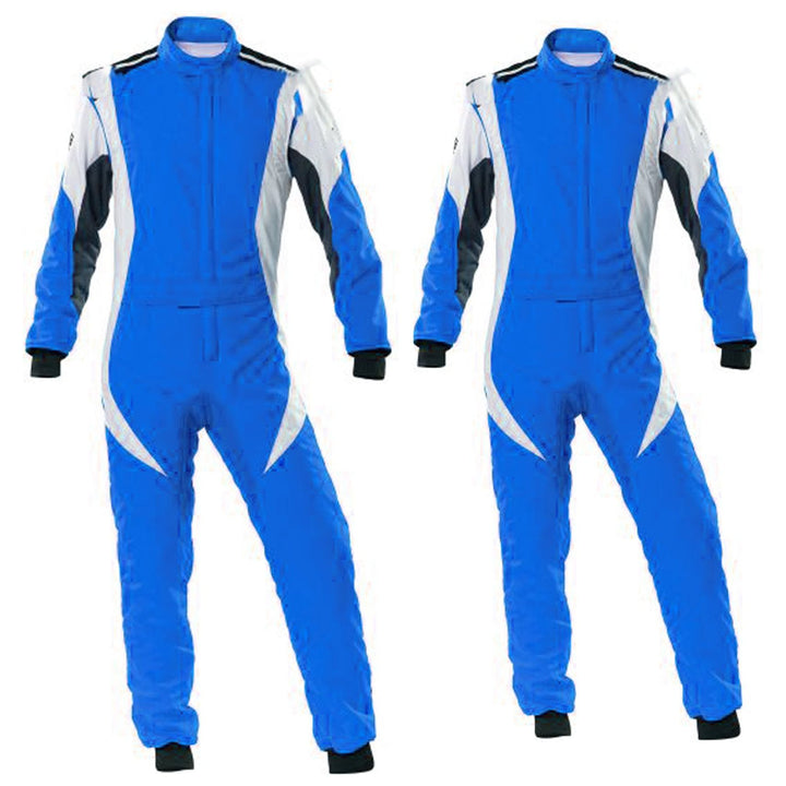 Blue / White Racing Suit For Kart Race SpeedX Gear