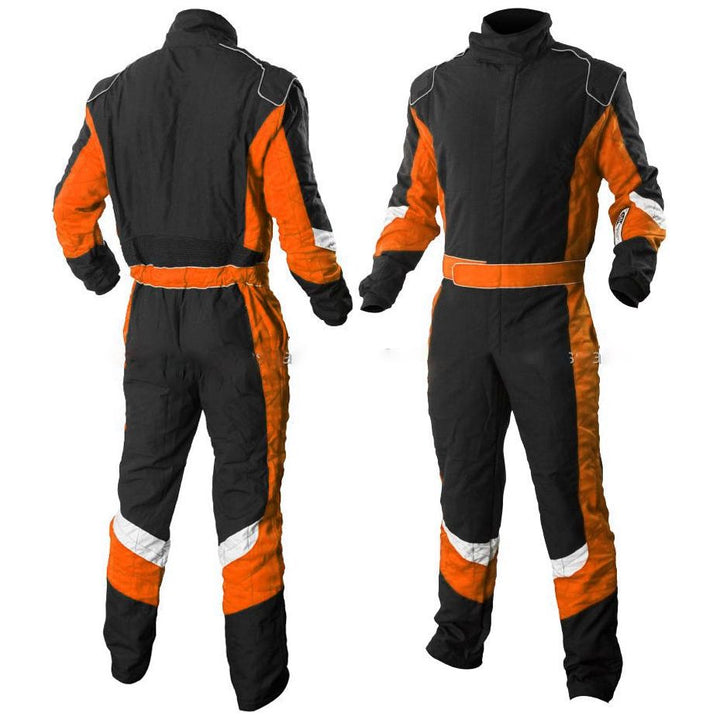 Karting Racing Costume - Black / Orange SpeedX Gear