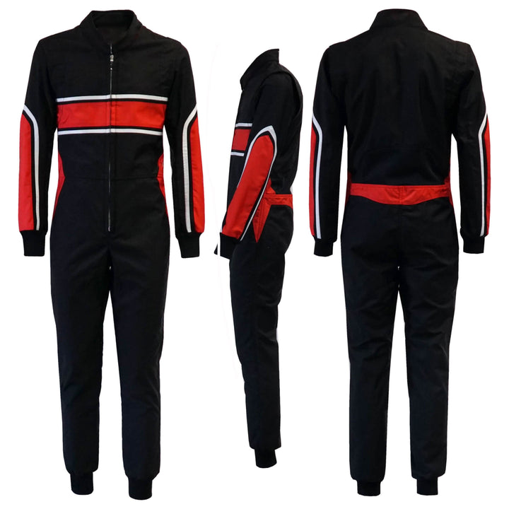 Go-Kart Car Driver Racing Costume - Black / Red SpeedX Gear