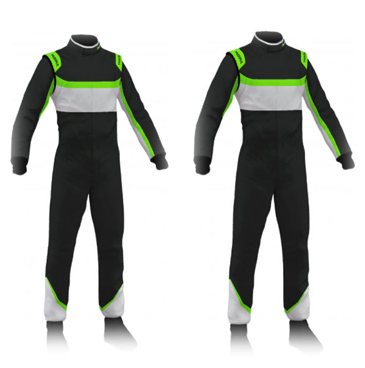 Go Kart Black & Green Racing Costume SpeedX Gear