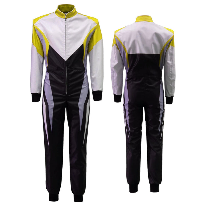 Black & White Racing Suit for Go Karting SpeedX Gear
