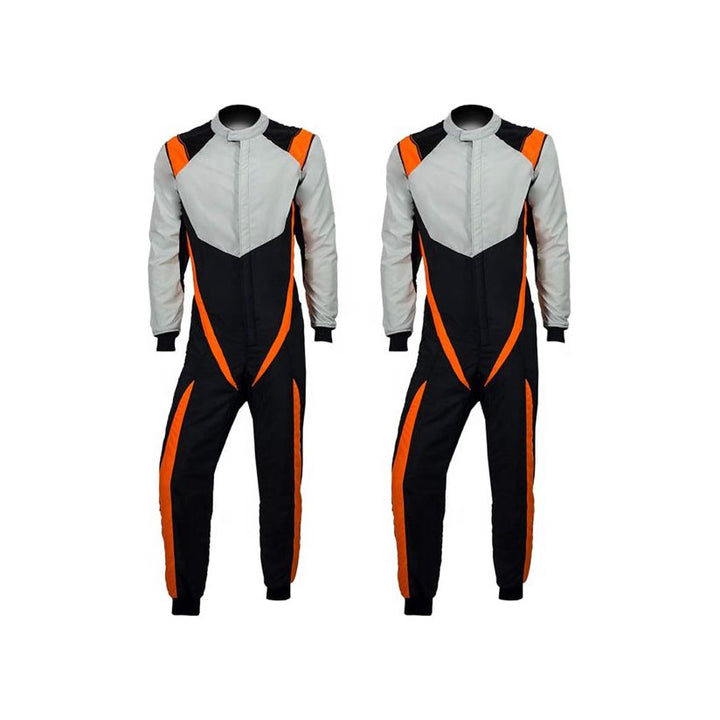 Gray / Black / Orange Karting Racing Outfit SpeedX Gear