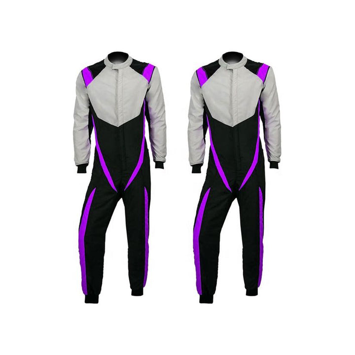 Gray / Black / Violet Go-Kart Racewear Outfit SpeedX Gear