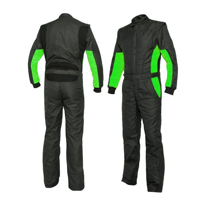 Black / Green Go-Kart Car Racing Wear Outfit SpeedX Gear