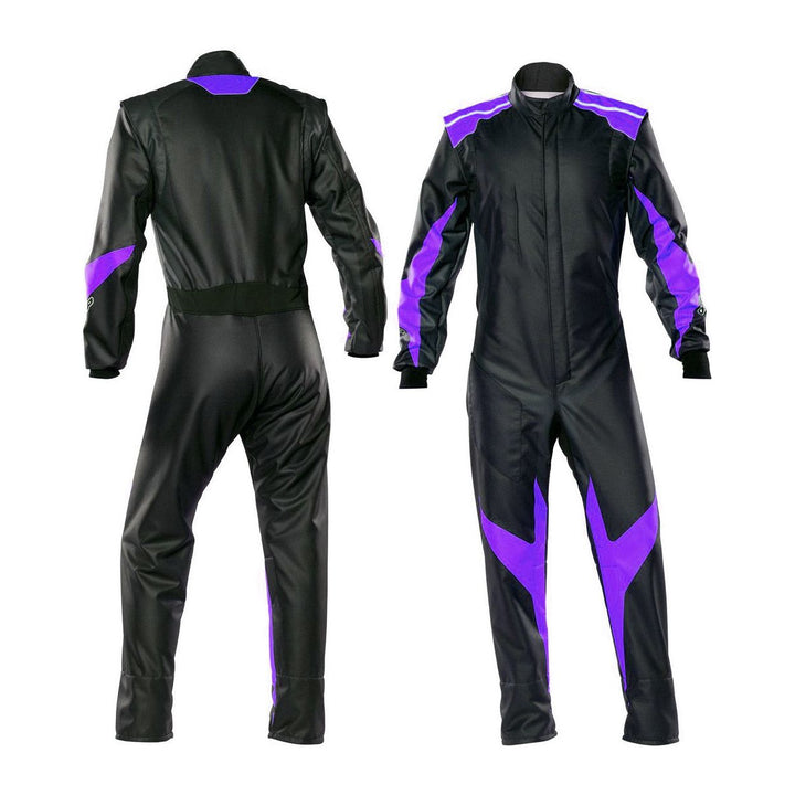 Karting Racing Driver Outfit - Black / Violet SpeedX Gear
