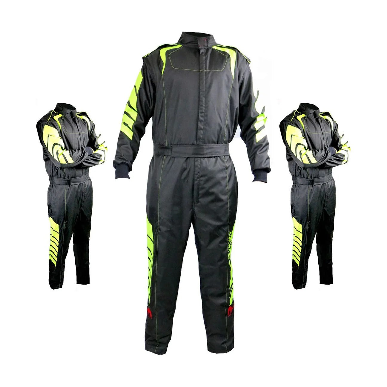 Go-Kart Driver Race Costume - Black / Yellow SpeedX Gear
