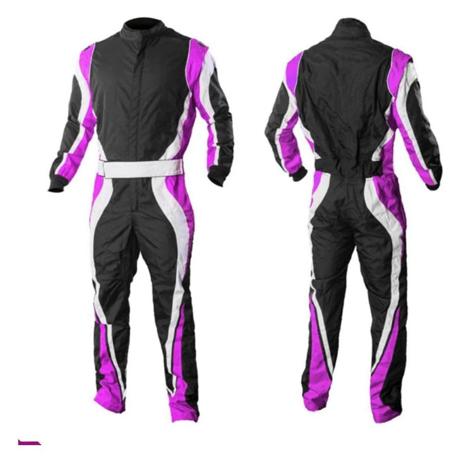 Black / Violet / White Go-Kart Driver Racing Wear SpeedX Gear