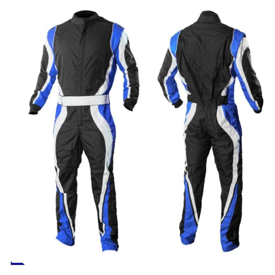Go-Kart Racing Cordura Black & Navy Blue One Piece suit SpeedX Gear