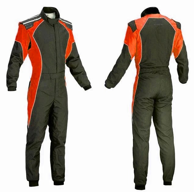 Black & Orange Go Kart Custom Suit SpeedX Gear