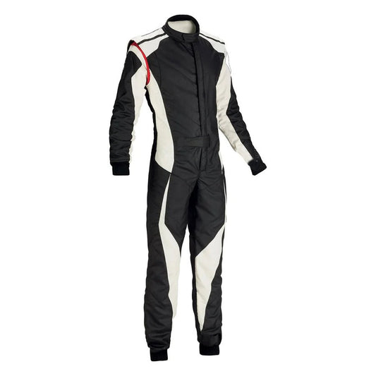 Black and White Go-Kart Driver Racing Costume SpeedX Gear