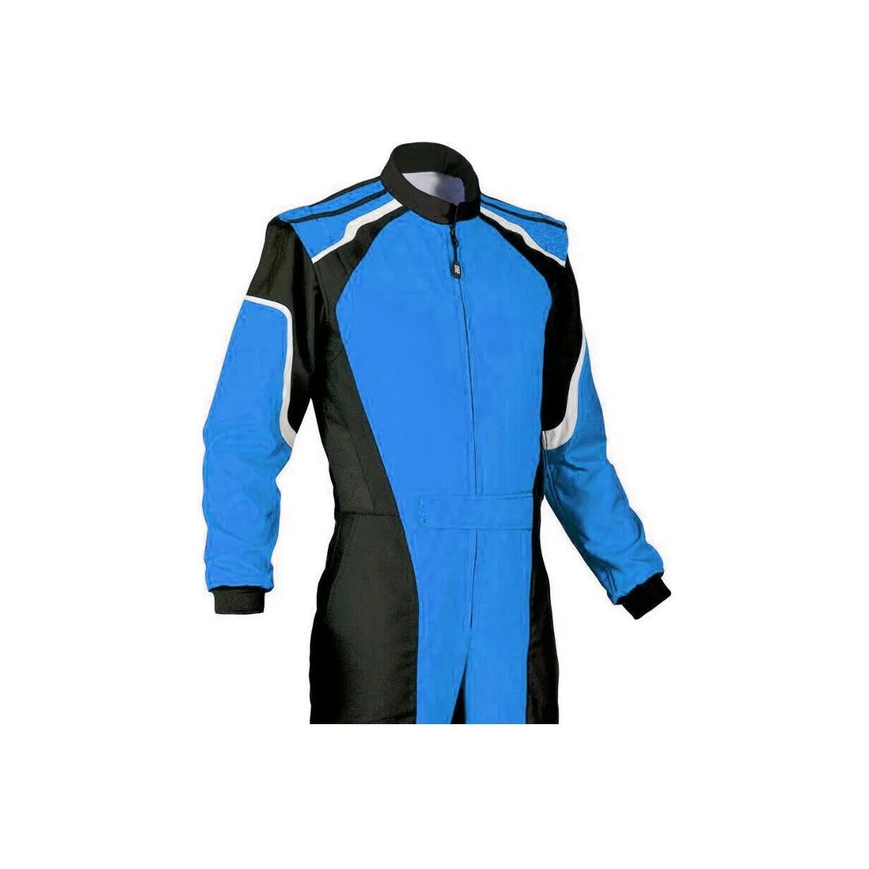 Plain Black & Blue Go Kart Racing Suit SpeedX Gear