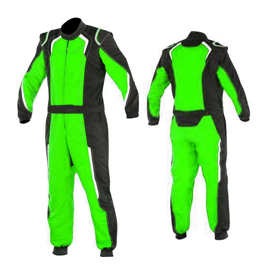 Green Custom Go Kart Racing Suit SpeedX Gear