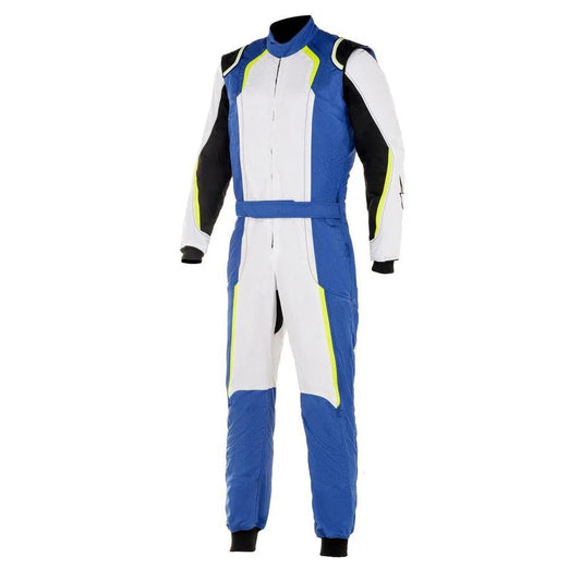 Karting Racing Driver Suit - White / Royal Blue SpeedX Gear