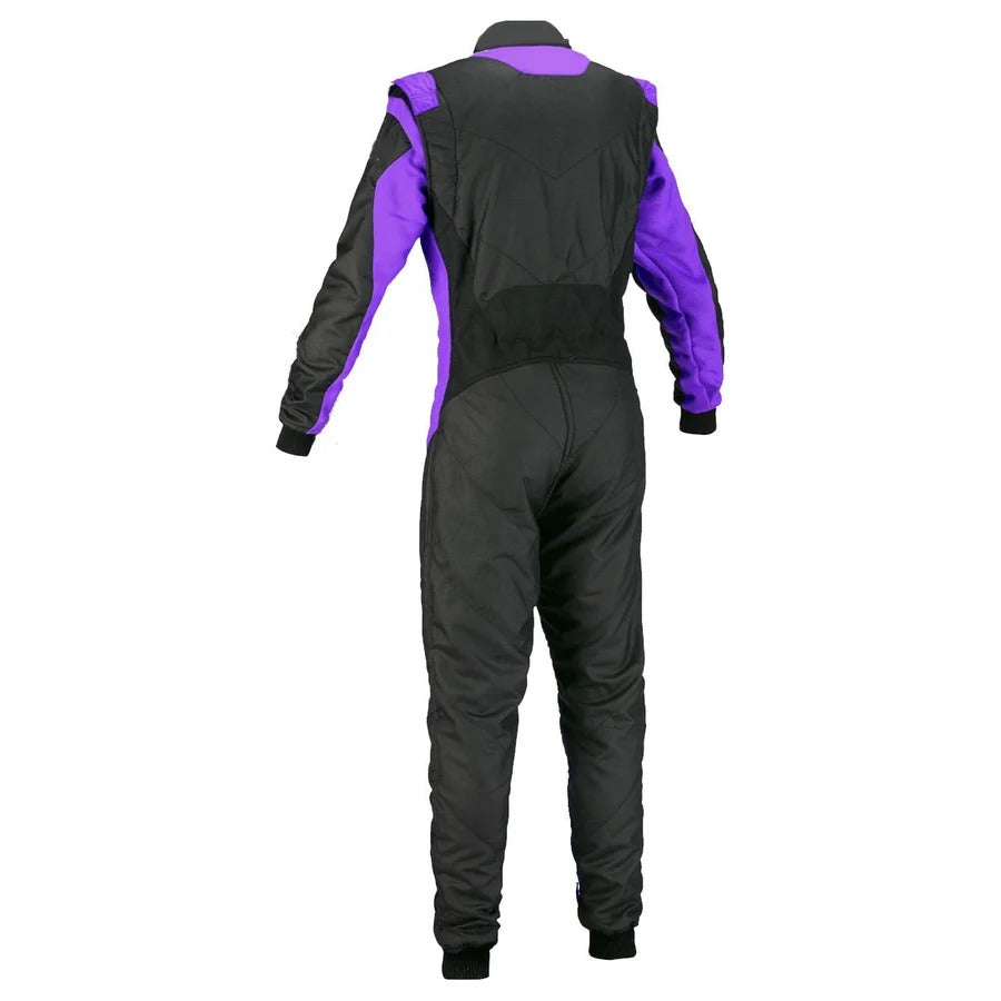Black & Violet Custom Go Kart Racing Suit SpeedX Gear