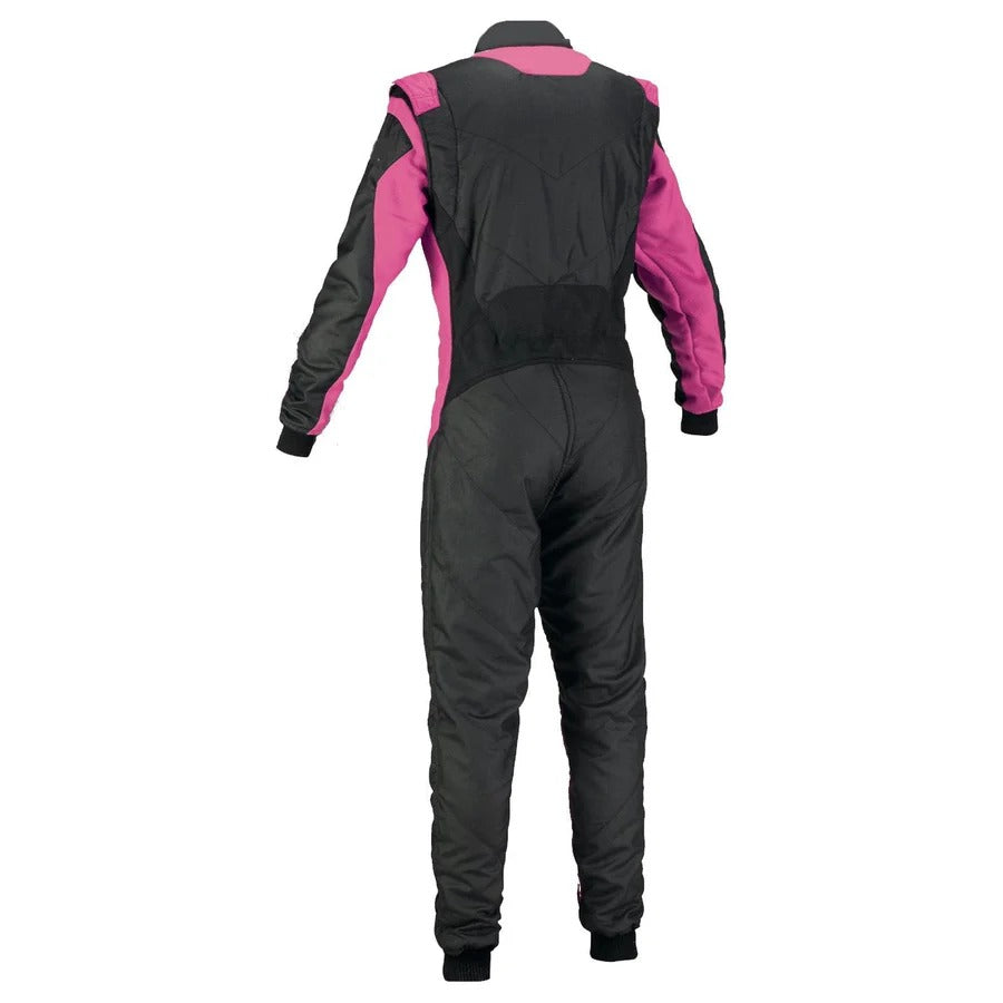 Plain Black & Pink Go Kart Racing Suit SpeedX Gear