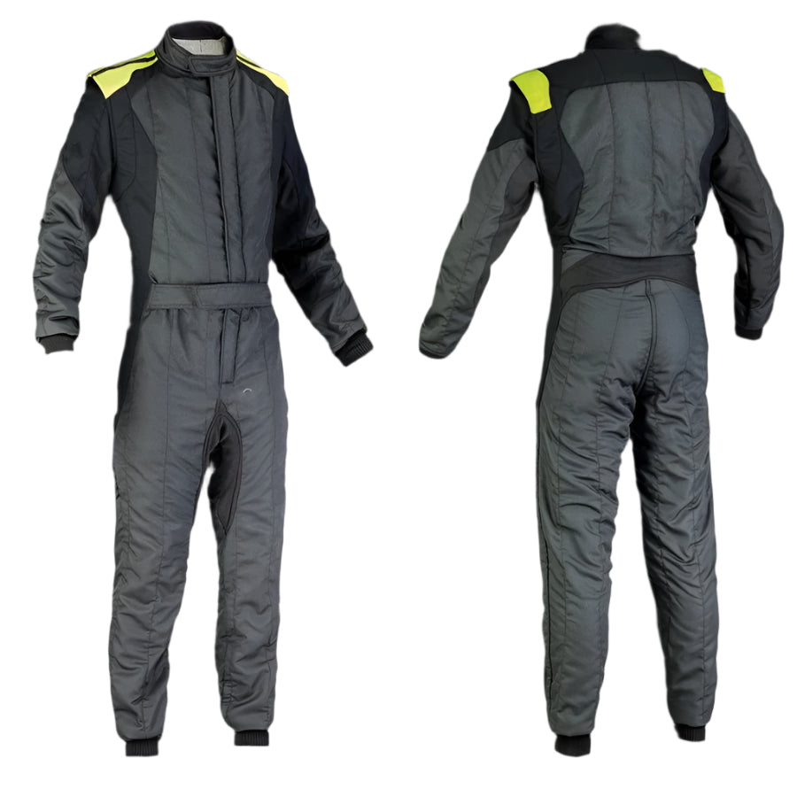 Karting Gray Cordura One Piece Race Suit SpeedX Gear
