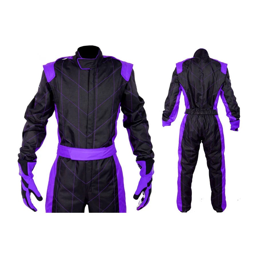 Black / Violet Go-Kart Racing Costume SpeedX Gear