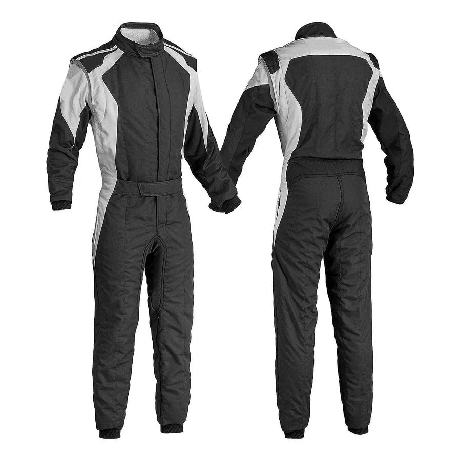 Black / White Go-Kart Driver Racing Wear Outfit SpeedX Gear