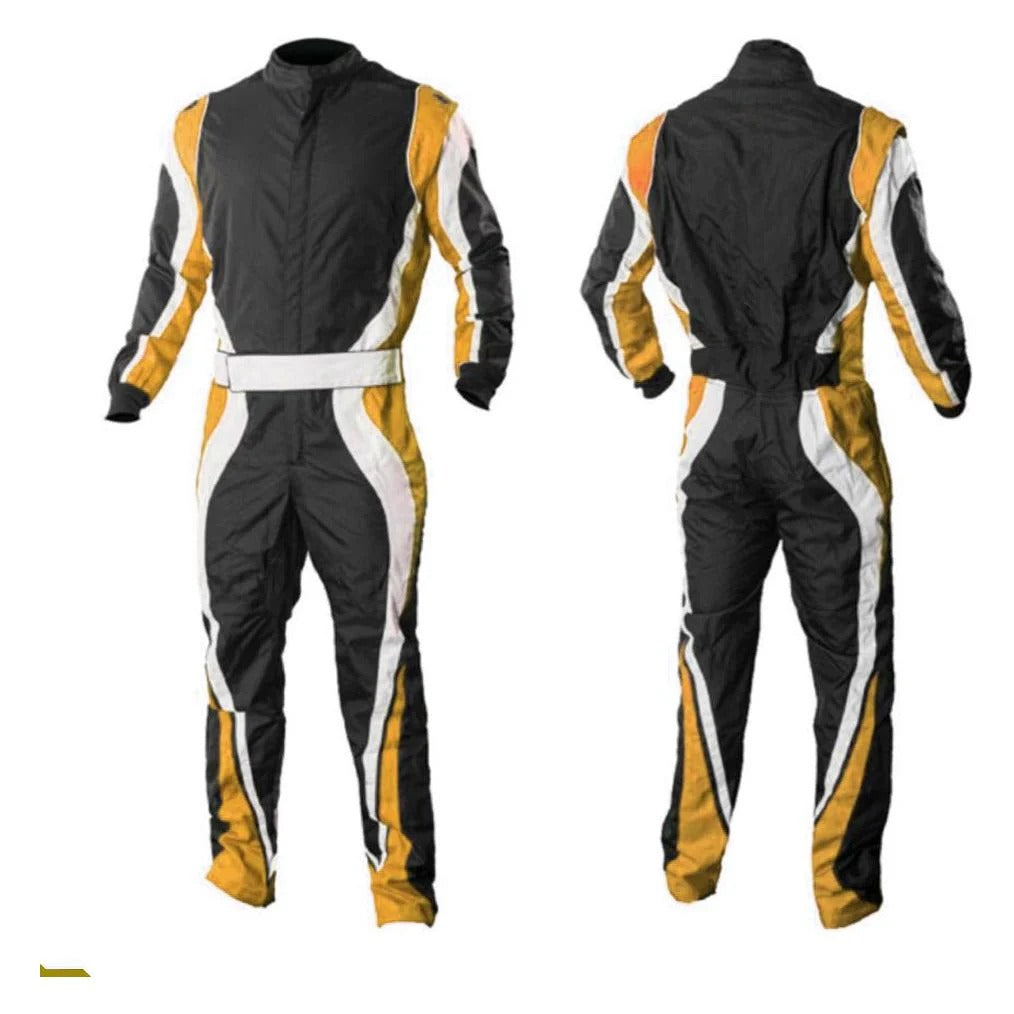 Black / Gold Go-Kart Car Race Wear SpeedX Gear