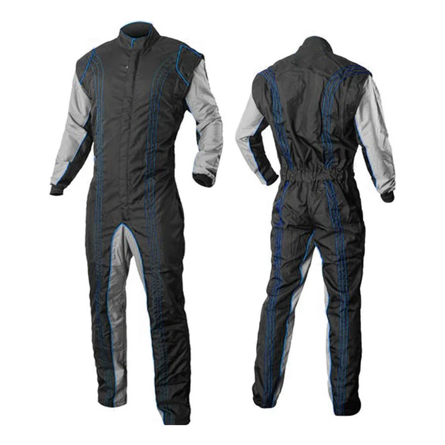 Black Kart Racing Men / Women Suit SpeedX Gear