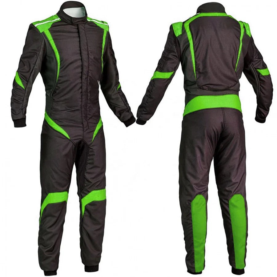 Custom Black Go Kart Racing Outfit SpeedX Gear
