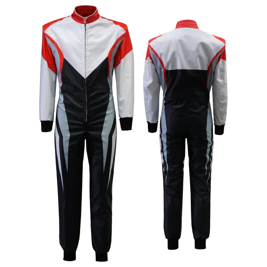 Black & White Custom Go Kart Race Suit SpeedX Gear