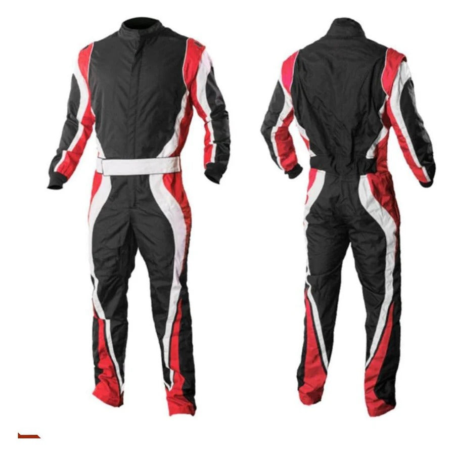 Go Kart Black & Red Custom Racing Suit SpeedX Gear