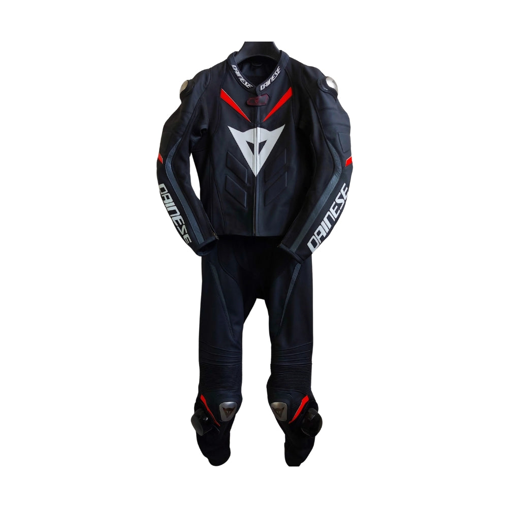 Super Speed D1 Two-Piece Motorcycle Leather Racing Suit with Metal Protection SpeedX Gear