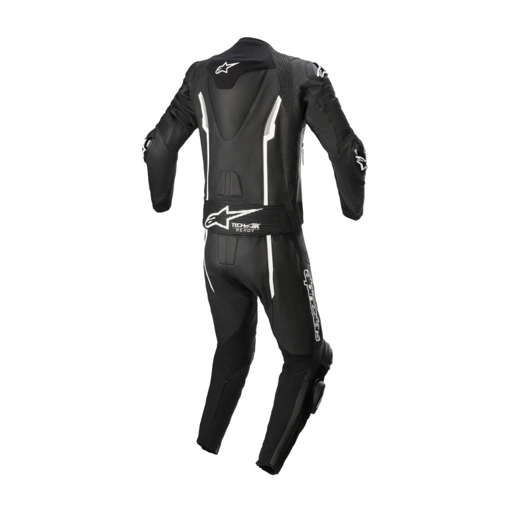 Missile V2 Two-Piece Motorcycle Leather Suit White and Black SpeedX Gear