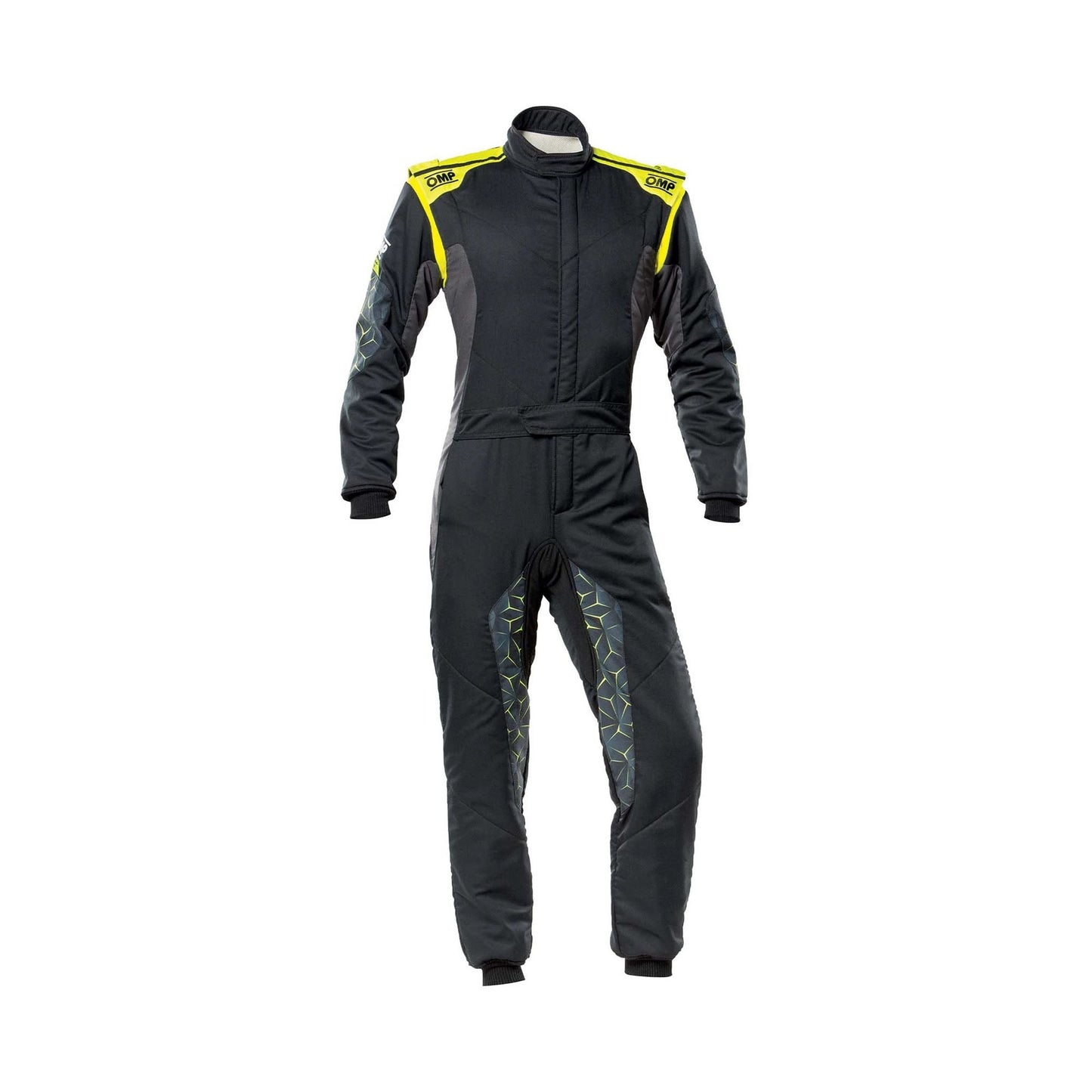 OMP Tecnica Evo Black / Yellow Race Costume SpeedX Gear