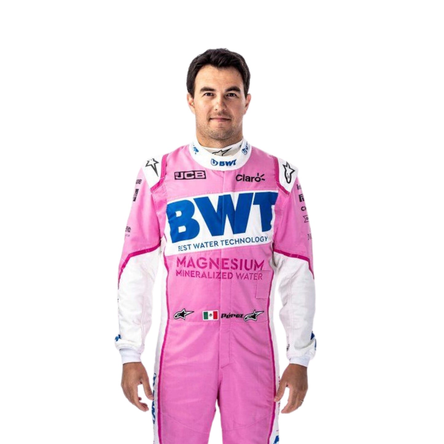 Close-up of Sergio Perez’s 2020 F1 race suit