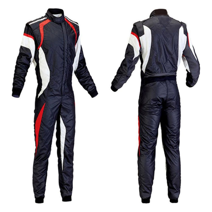 Black / White Kart Race Cordura One Piece suit SpeedX Gear