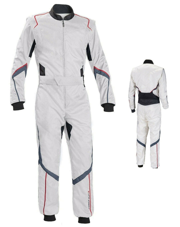 White Go Kart Racing Suit SpeedX Gear