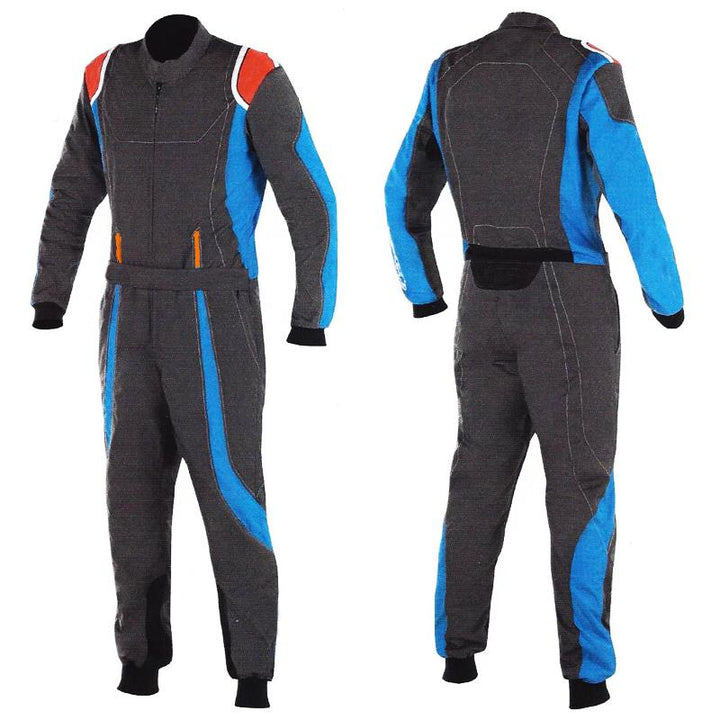 Black / Blue Kart Racing Cordura One Piece suit SpeedX Gear