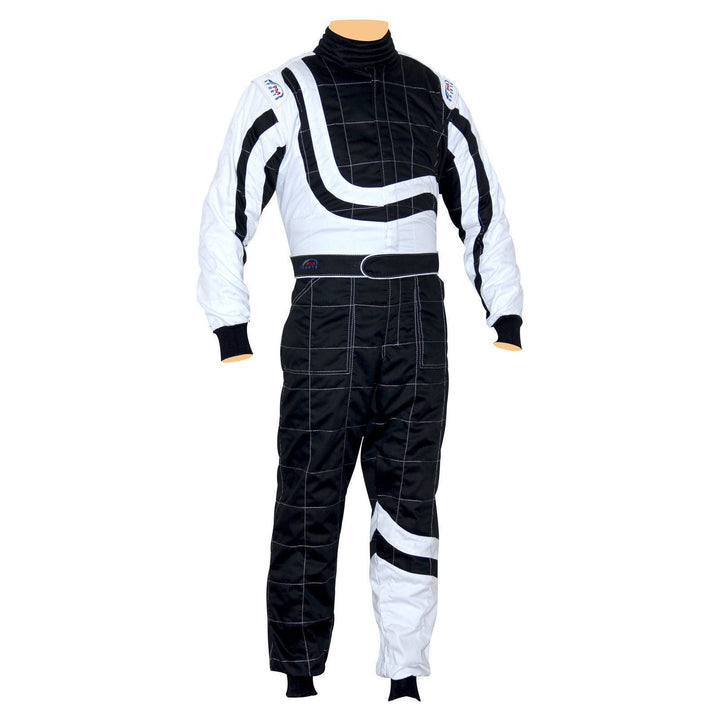 Black / White Go-Kart Driver Race Wear Outfit SpeedX Gear