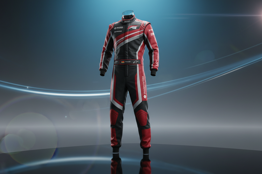 F1 racing suit 2026 front view