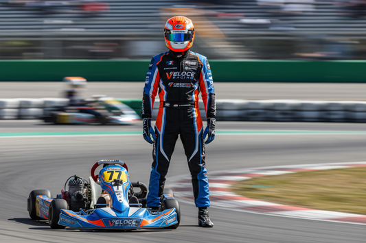 Premium karting racing suit designed for comfort, safety, and performance