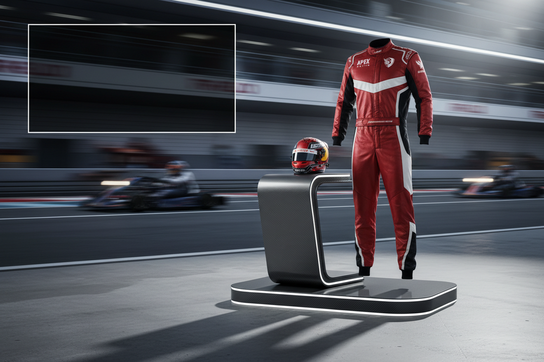 custom racing suit with logo front view