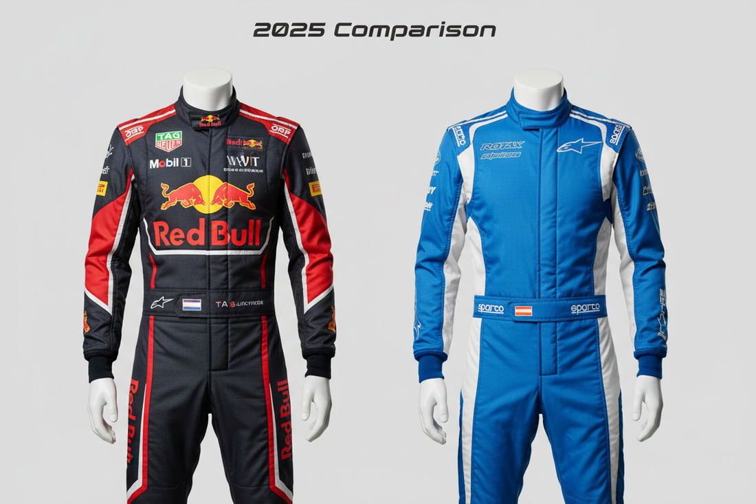 F1 Racing Suit vs Go-Kart Suit — Detailed Comparison for 2025