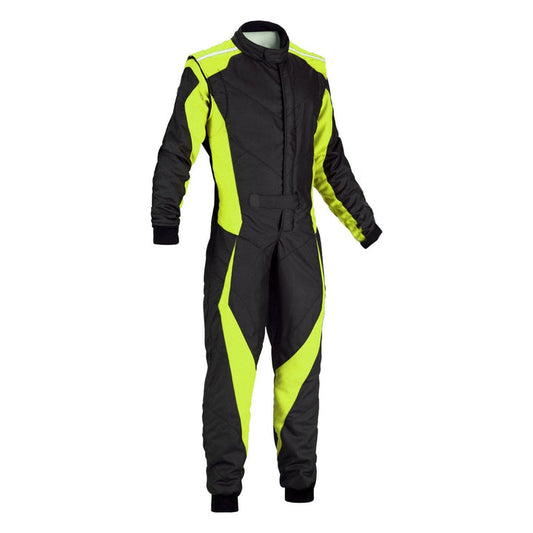 Go-Kart Race Cordura One Piece suit - Black / Green SpeedX Gear