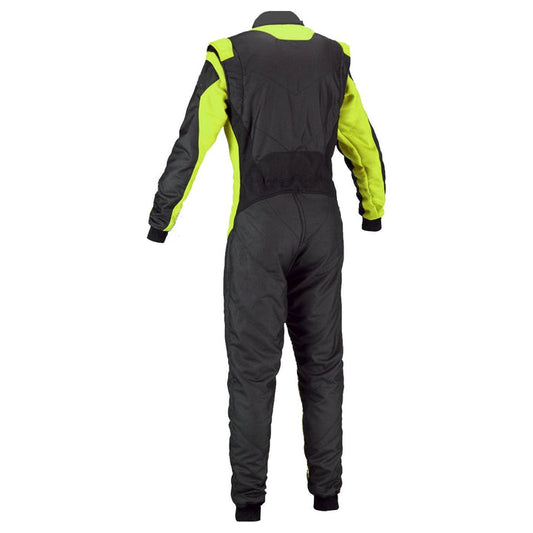Go-Kart Race Cordura One Piece suit - Black / Green SpeedX Gear