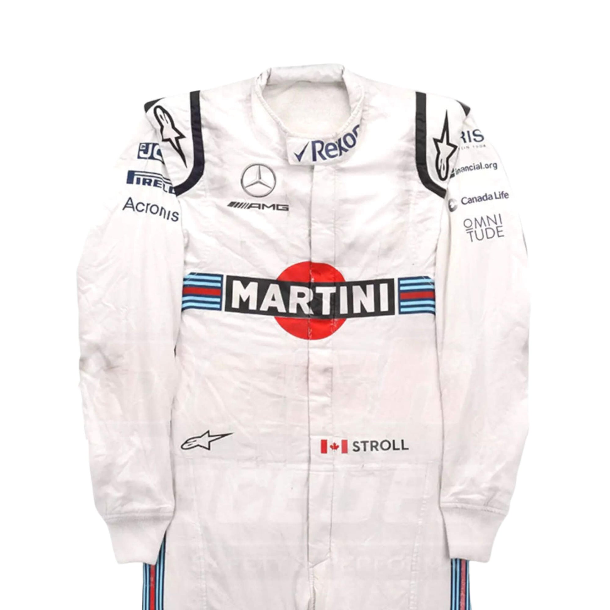 Lance Stroll 2018 F1 suit – front close view with dynamic styling and professional finish