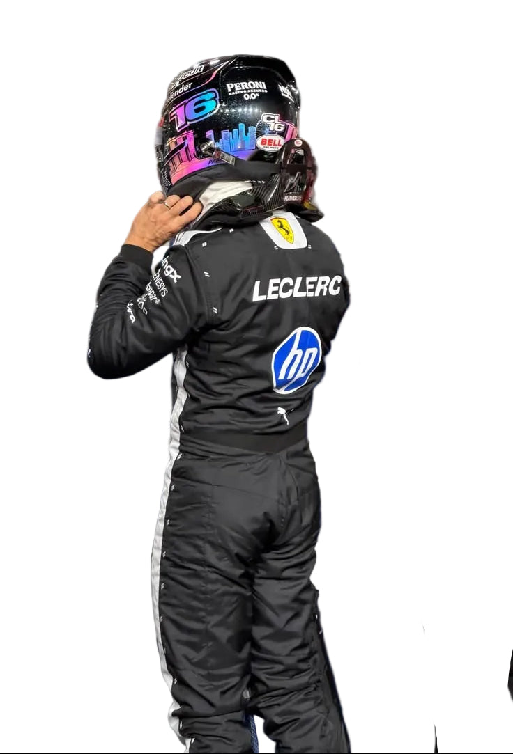 Back View of 2026 Charles Leclerc Singapore GP F1 Racing Suit - Speedxgear