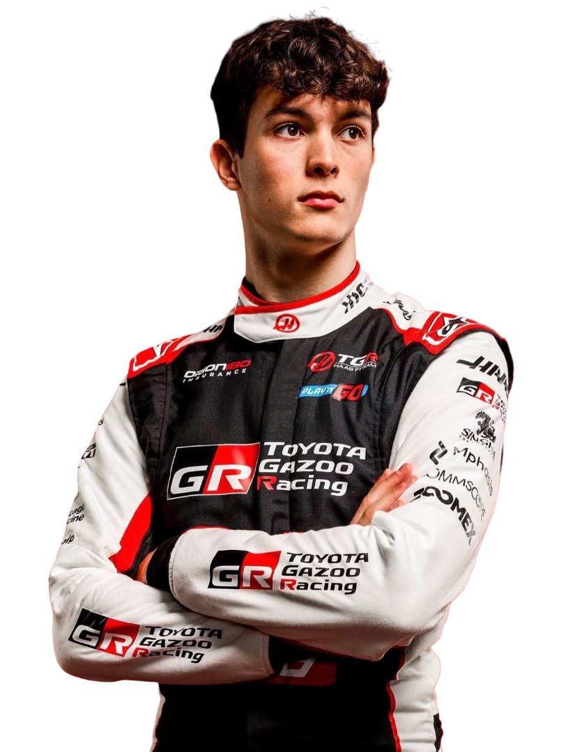 Close view of 2026 Oliver Bearman F1 Racing Suit at Speedxgear