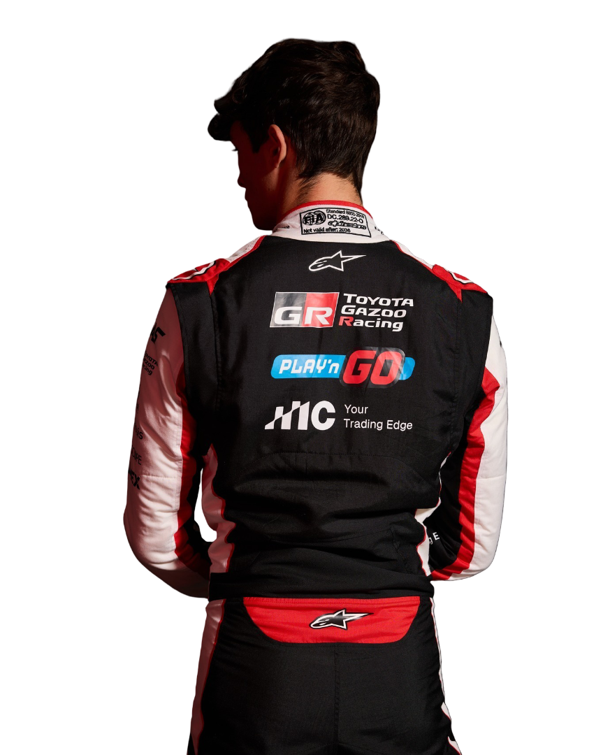 Close view of2026 Esteban Ocon & Oliver Bearman F1 Racing Suit from Speedxgear