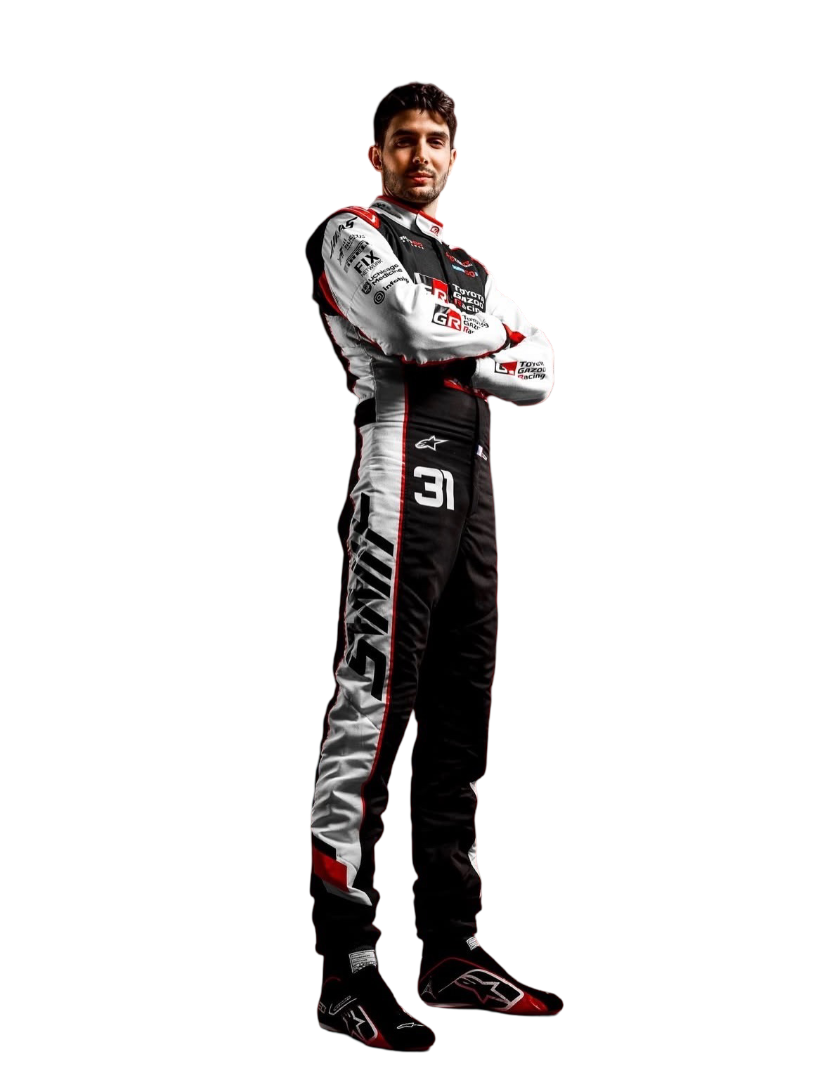 Side View of 2026 Esteban Ocon & Oliver Bearman F1 Racing Suit from Speedxgear