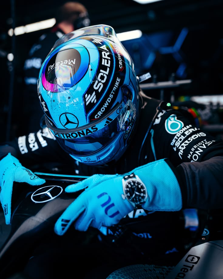 2026 George Russell Mercedes F1 Racing Gloves - Speedxgear